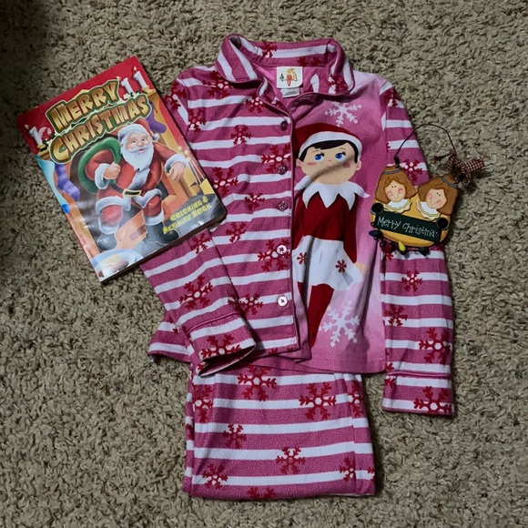 Elf on the shelf pajamas, color book and ornament - Picture 1 of 6